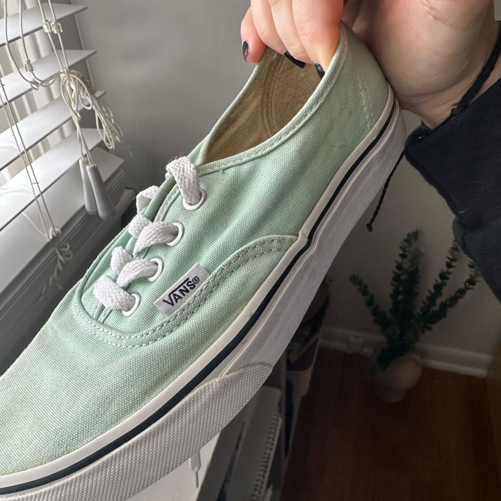 Vans Authentic mint green. Worn twice. Perfect condition